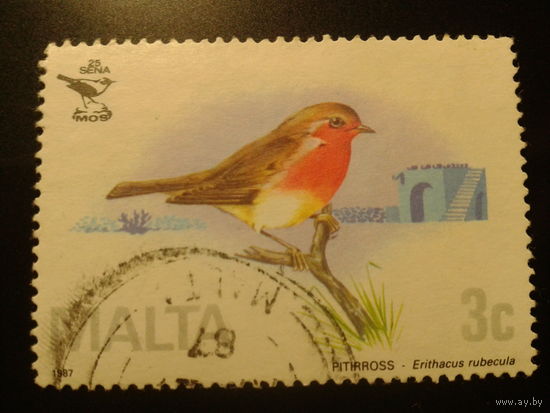 Мальта 1987г. птица