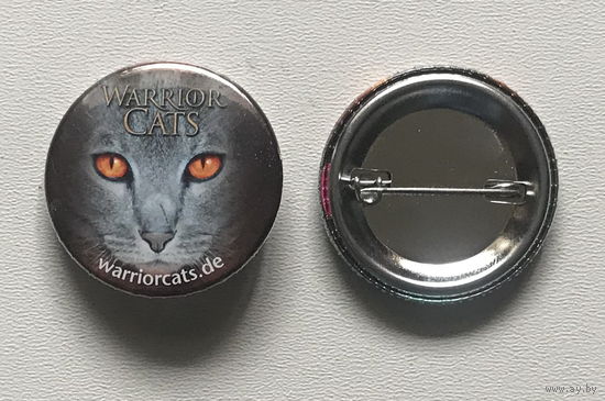 Значок металлический, 2 шт., WARRIOR CAT= КОТ-ВОИН