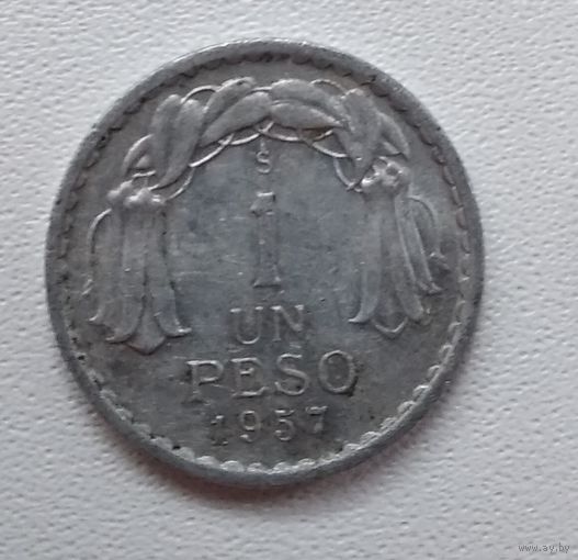 Чили 1 песо, 1957 6-1-15