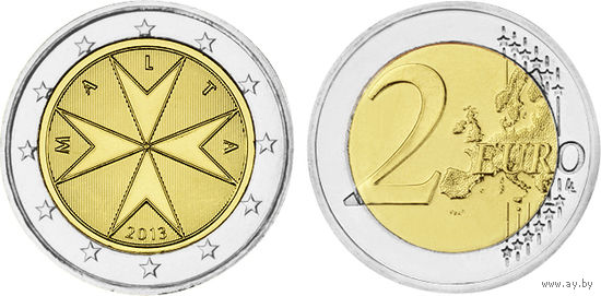 Мальта 2 евро 2013 UNC
