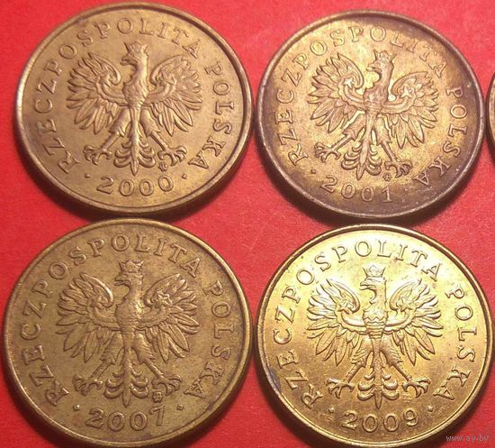 5 грош  2001, 2007, 2009. Польша.