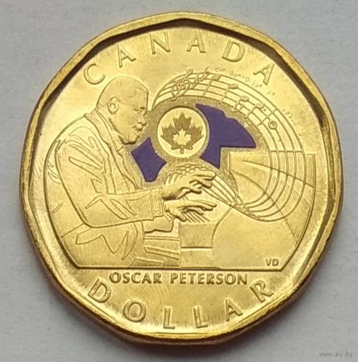 Канада 1 доллар 2022 г. Оскар Питерсон. Цветная