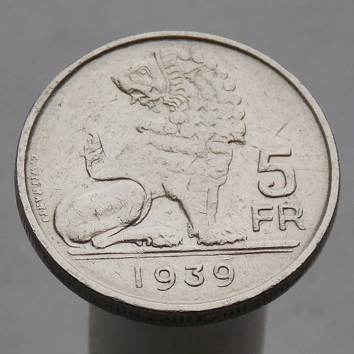Бельгия 5 франков 1939