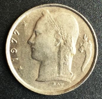 Бельгия, 1 франк 1977, BELGIE