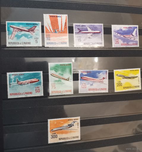 Сан-Марино 1963г. Современные самолеты [ Mi 792-800]** полная серия