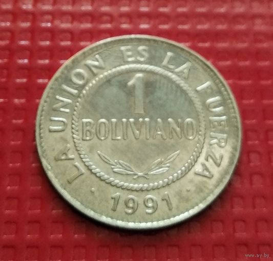 Боливия 1 боливиано 1991 г. #30114