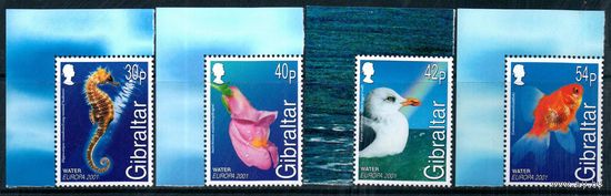 Морская фауна Гибралтар 2001 год серия из 4-х марок