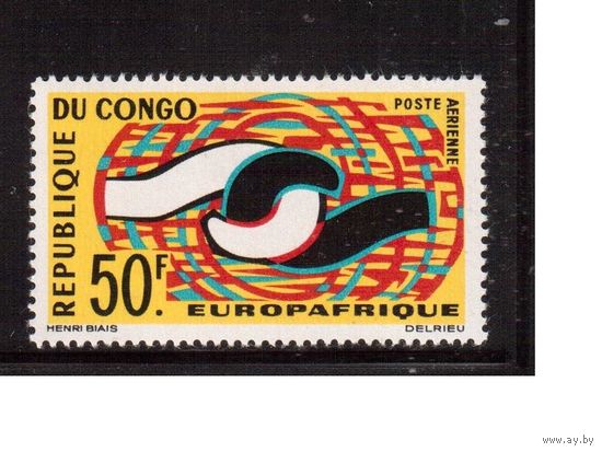 Конго-1965,(Мих.63)  **  ,  Европа-Африка