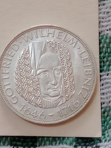 Германия 5 марок 1966 Лейбниц