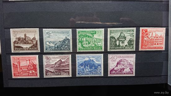 Германия Третий рейх 1939 Зимняя помощь Архитектура (Мих.730-738) **, полная серия, 9 марок.