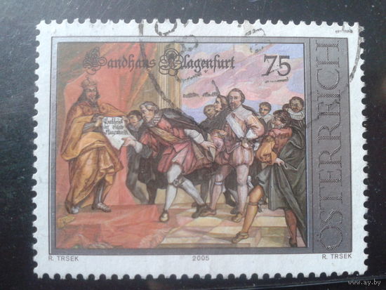 Австрия 2005 Император Карл 4, середина 18 в. Михель-1,5 евро гаш