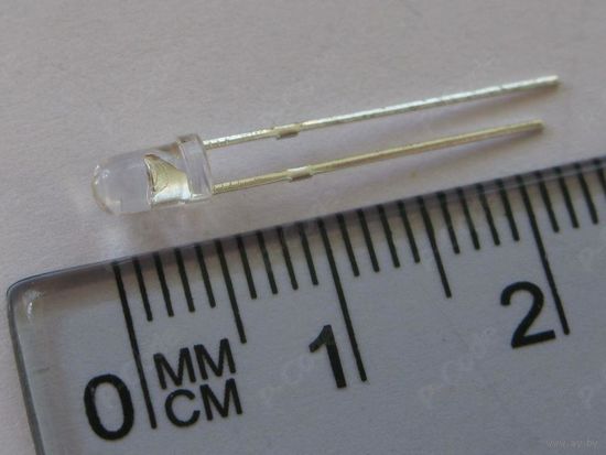 Светодиод сверхъяркий (d=3 mm), зеленый