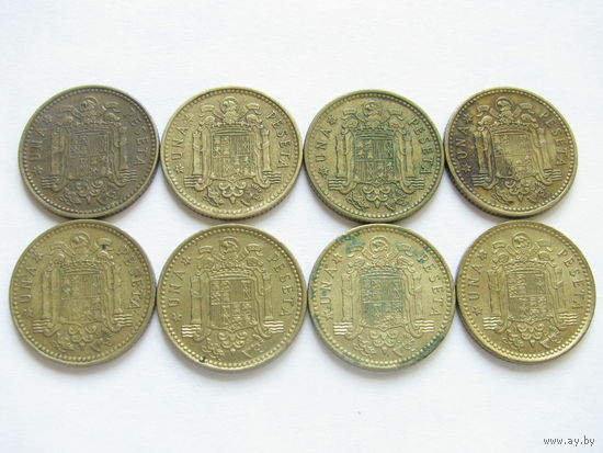 Испания 1 песета Цена за монету Список монет в наличии внизу (10)