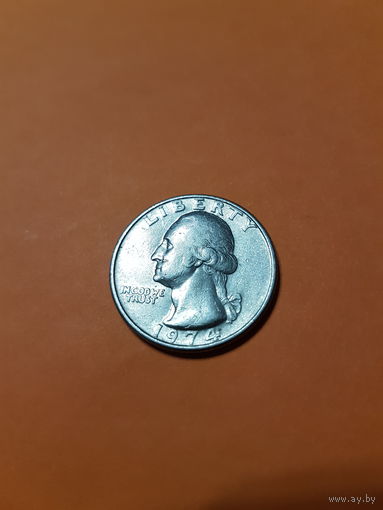 США 1 Квотер 25 центов 1974 г.