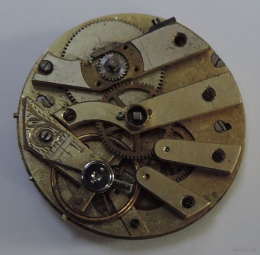 Механизм от карманных часов до 1917 г. Диаметр 4.1 см.