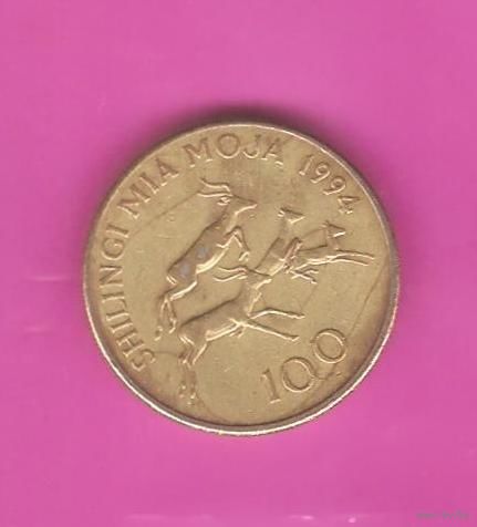100 шилингов 1994г. Танзания