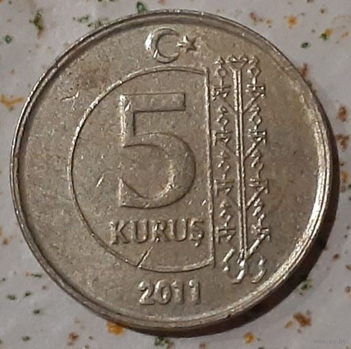 Турция 5 курушей, 2011 (7-2-25)