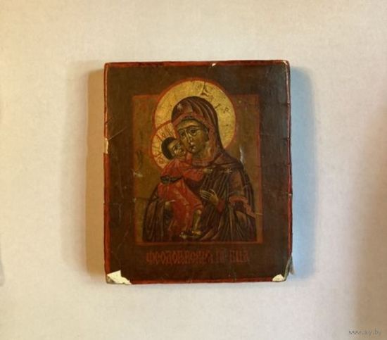 Икона Божией Матери Фёдоровской 19 век, без вмешательств.