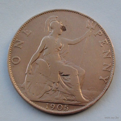 Великобритания 1 пенни. 1905