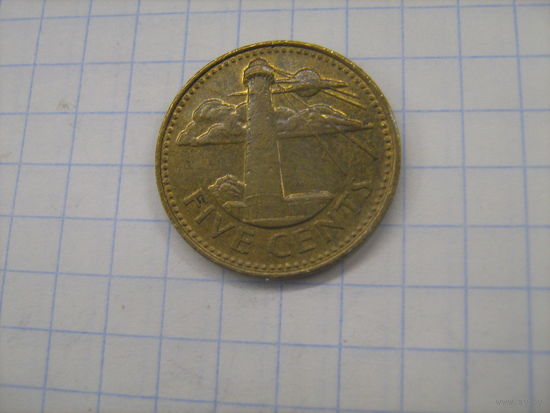 Барбадос 5 центов 1998г.km11
