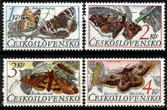 Фауна 1987 Чехословакия Европейские Бабочки MNH** (МАЙ