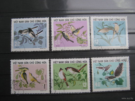 Марки - фауна, Вьетнам, птицы