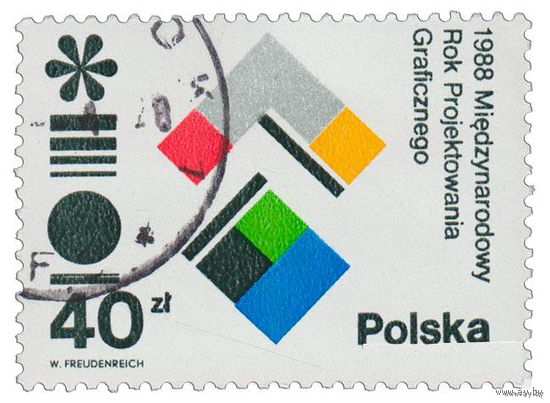 Польша 1988. Международный год графического дизайна. Полная серия