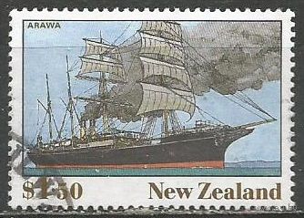 Новая Зеландия. Парусная регата. Парусник "Arawa". 1990г. Mi#1110.