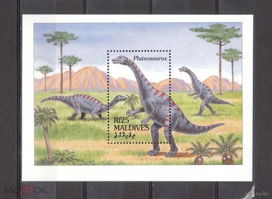 Мальдивы 1994 фауна динозавры MNH