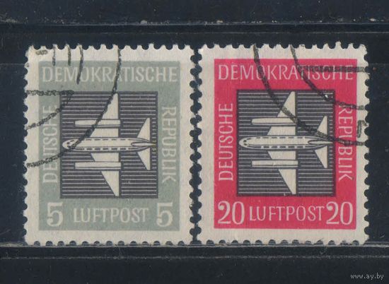 Германия ГДР Авиапочта 1957 Самолет Стандарт #609-10