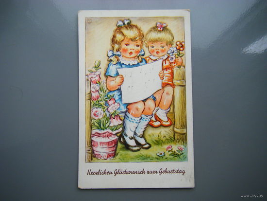Винтажная немецкая открытка. 1953г.