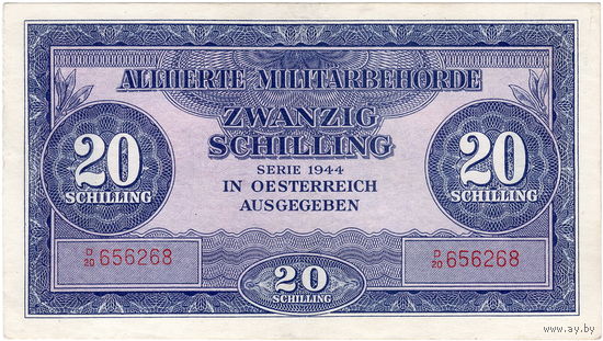 Австрия, оккупация союзников, 20 шиллингов, 1944 г.