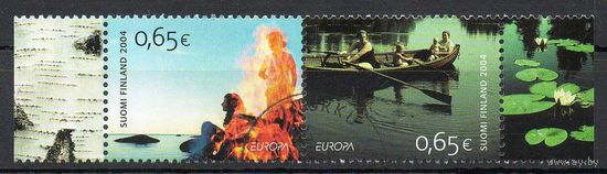 Отдых (EUROPA) Финляндия 2004 год серия из 2-х марок в сцепке