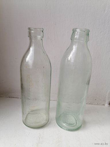 Бутылка с делением (мерная), для детского молока СССР.