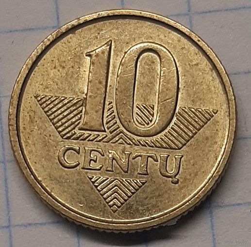 Литва 10 центов 2008г. km106