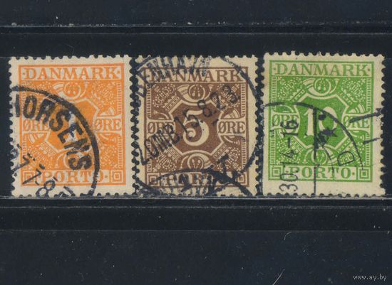 Дания Доплатные 1921 Номинал Стандарт # 9,11,13