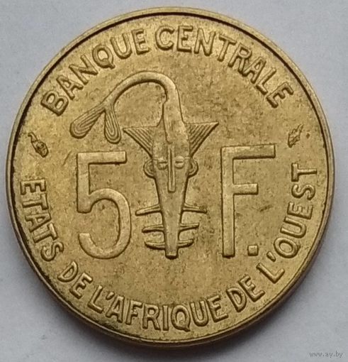 Западная Африка 5 франков 1977 г.