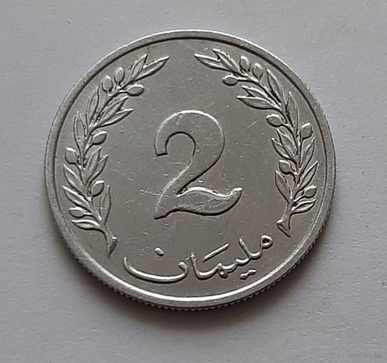 2 миллима 1960 г. Тунис