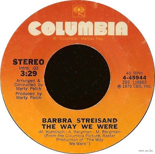 Barbra Streisand - The Way We Were - SINGLE - 1973