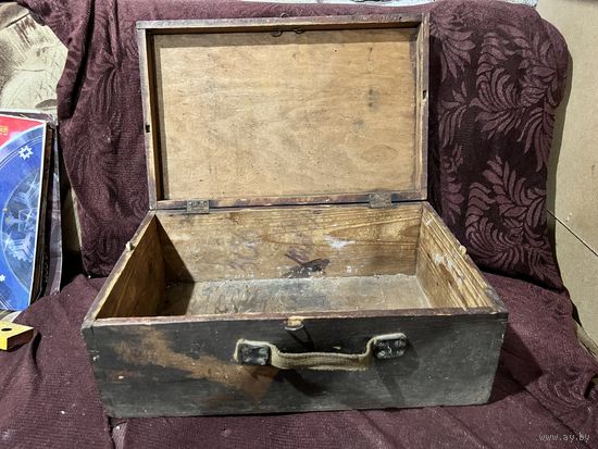 Старинный чемодан деревянный ссср