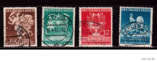 Германия-1941,(Мих.768-771) гаш. , Вена, Театр, Скульптура(2)