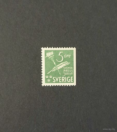 300 лет шведской прессе Швеция 1945 Mi 312