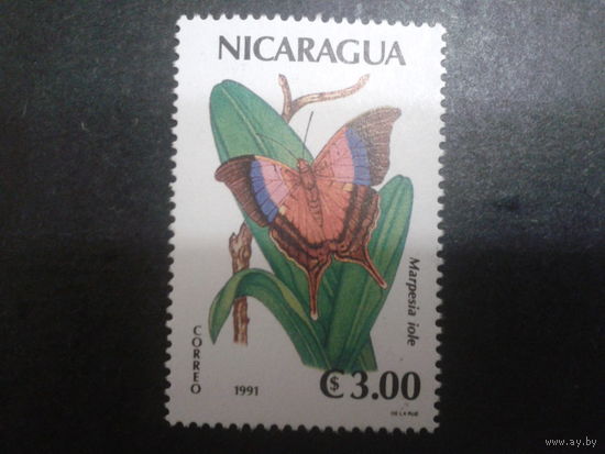 Никарагуа 1991 бабочка Mi-1,9 евро