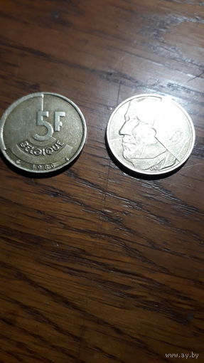 5 франков 1986,Бельгия