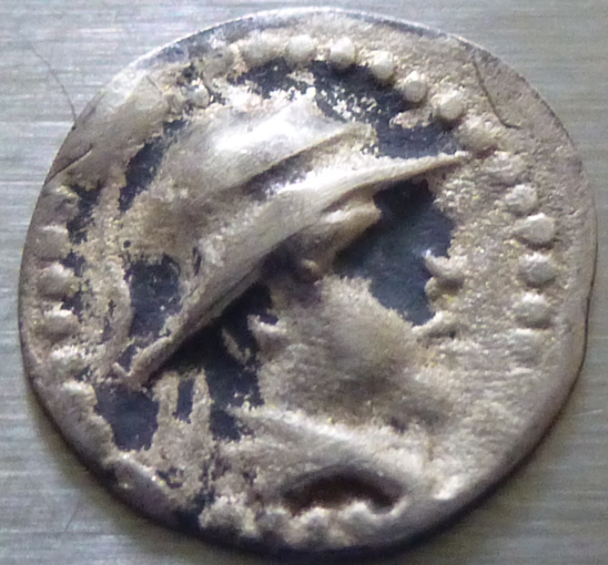Древния греческая короли Бактрии серебряная Hemidrachm 200-185 до н. э.