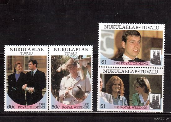 Тувалу(Нукулаэлаэ)-1986,(Мих.96-99)  ** , Личности, Королевская семья, Принц (полная серия)(1)