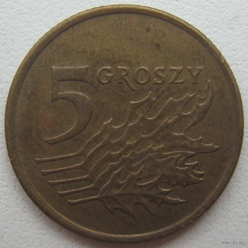 Польша 5 грошей 1990 г.