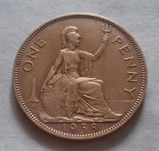 1 пенни, Великобритания 1938 г., Георг VI