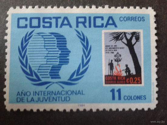 Коста-Рика 1985 межд. год молодежи Mi-2,0 евро