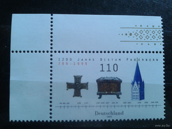 Германия 1999 1200 лет епископству Падерборн** Михель-1,3 евро